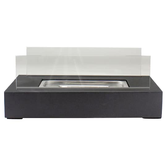 13.75" Bio Ethanol Ventless Portable Tabletop Fireplace with Flame Guard